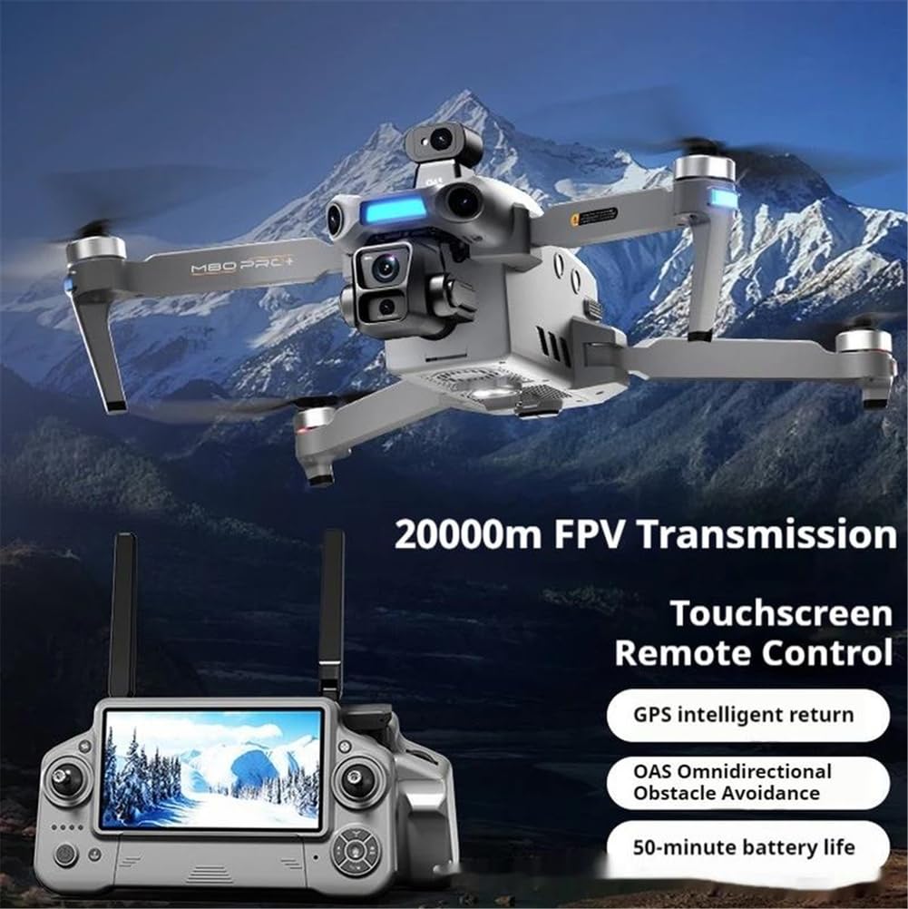 Triple Battery,Drone Professionale s880 p7 Max con Controllo su Grande Schermo, Trasmissione di Immagini a Lunga Distanza di 12 chilometri, Gimbal a 3 Assi