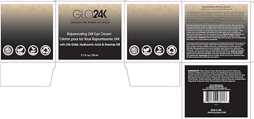 Miniatura 20 de GLO24K - Crema facial hidratante con oro de 24 quilates, vitaminas, colágeno, retinol, ácido hialurónico, crema de ácido hialurónico