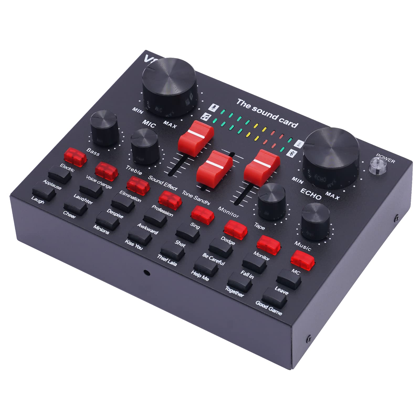 Audio Mixer Microfono a condensatore, Kit microfono da gioco, con scheda audio VBS e supporto per braccio del colletto, microfono USB, per streaming live, canto, gamer