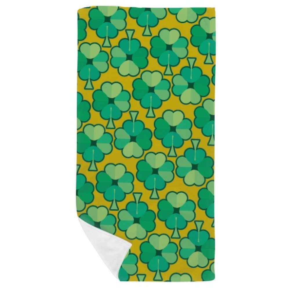 Serviette de bain St.Patrick DIYthinker drap de douche trèfle 35x70cm