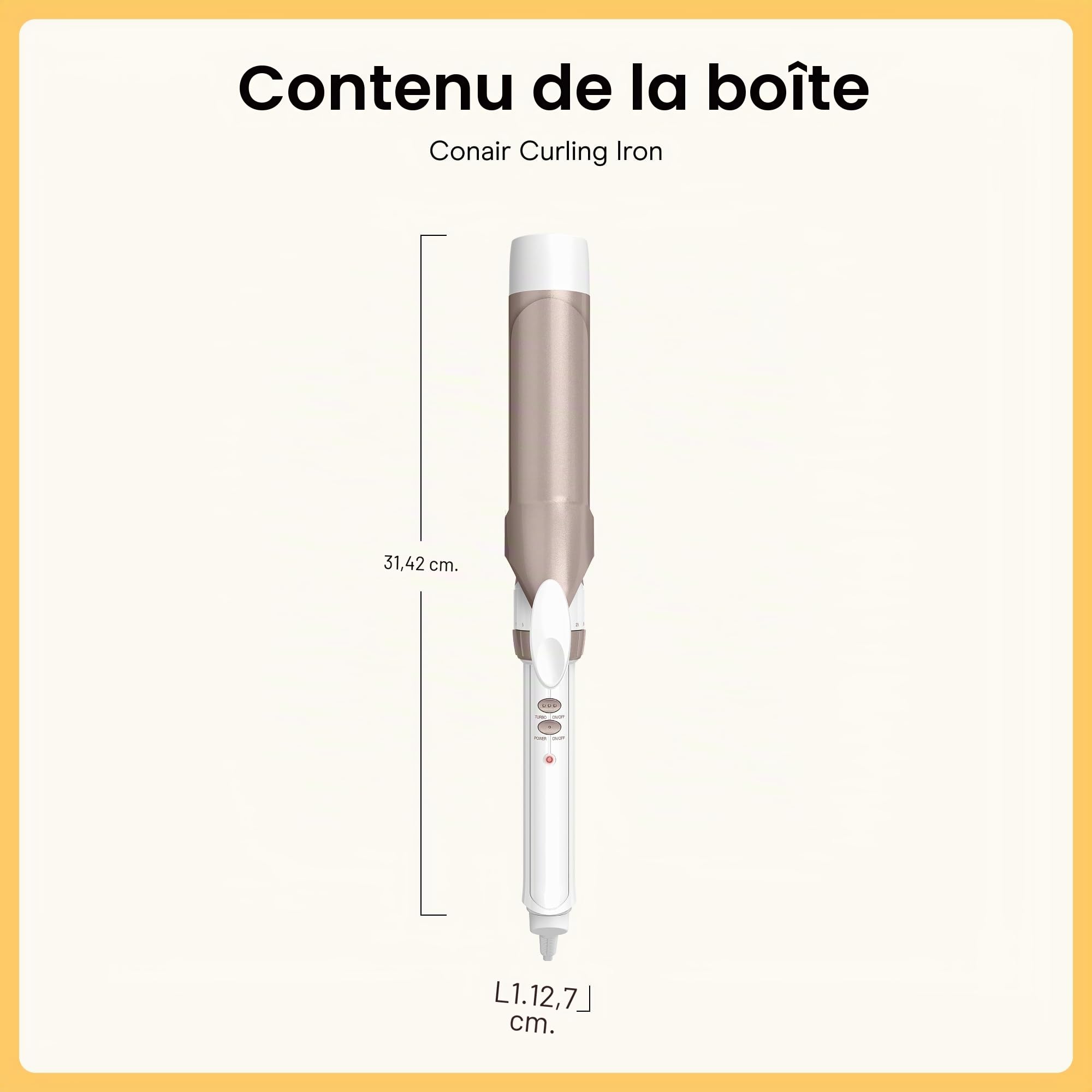 Conair Double Ceramic Curling Iron; 1 1/2-inch Curling Iron; White/Rose Gold