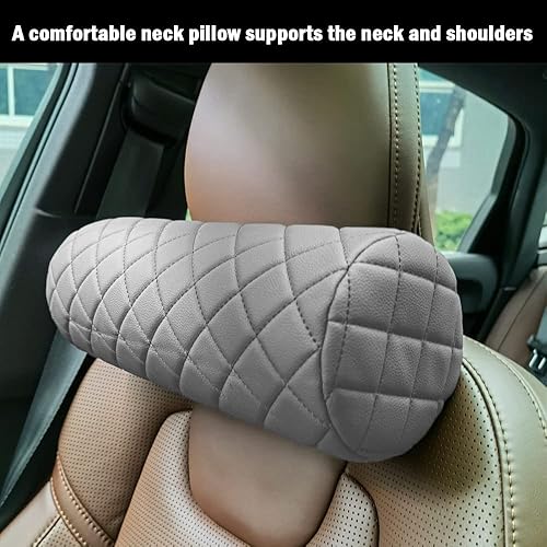 Miniatura 6 de Almohada cervical para el cuello del automóvil para aliviar el dolor, almohada de apoyo cervical de respaldo largo, reposacabezas de viaje lateral
