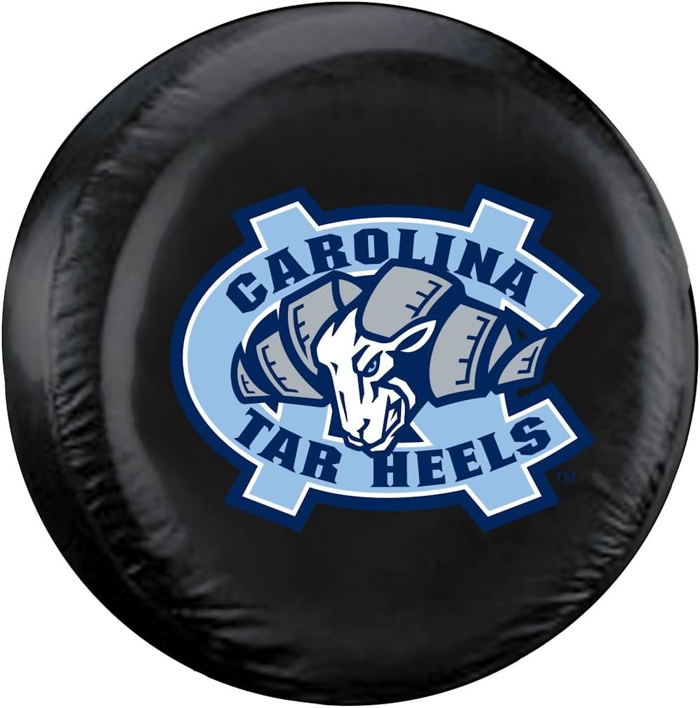 North Carolina Tar Heels Black Spare Tire Cover Sports