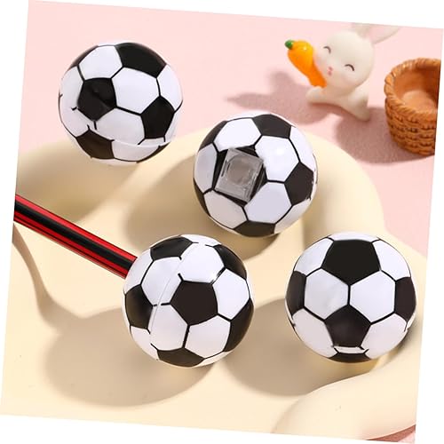 Miniatura 3 de STOBOK 20 mini balones de fútbol, mini lápices de fútbol, sacapuntas de mano, sacapuntas de oficina, accesorio de lápices, sacapuntas manuales,