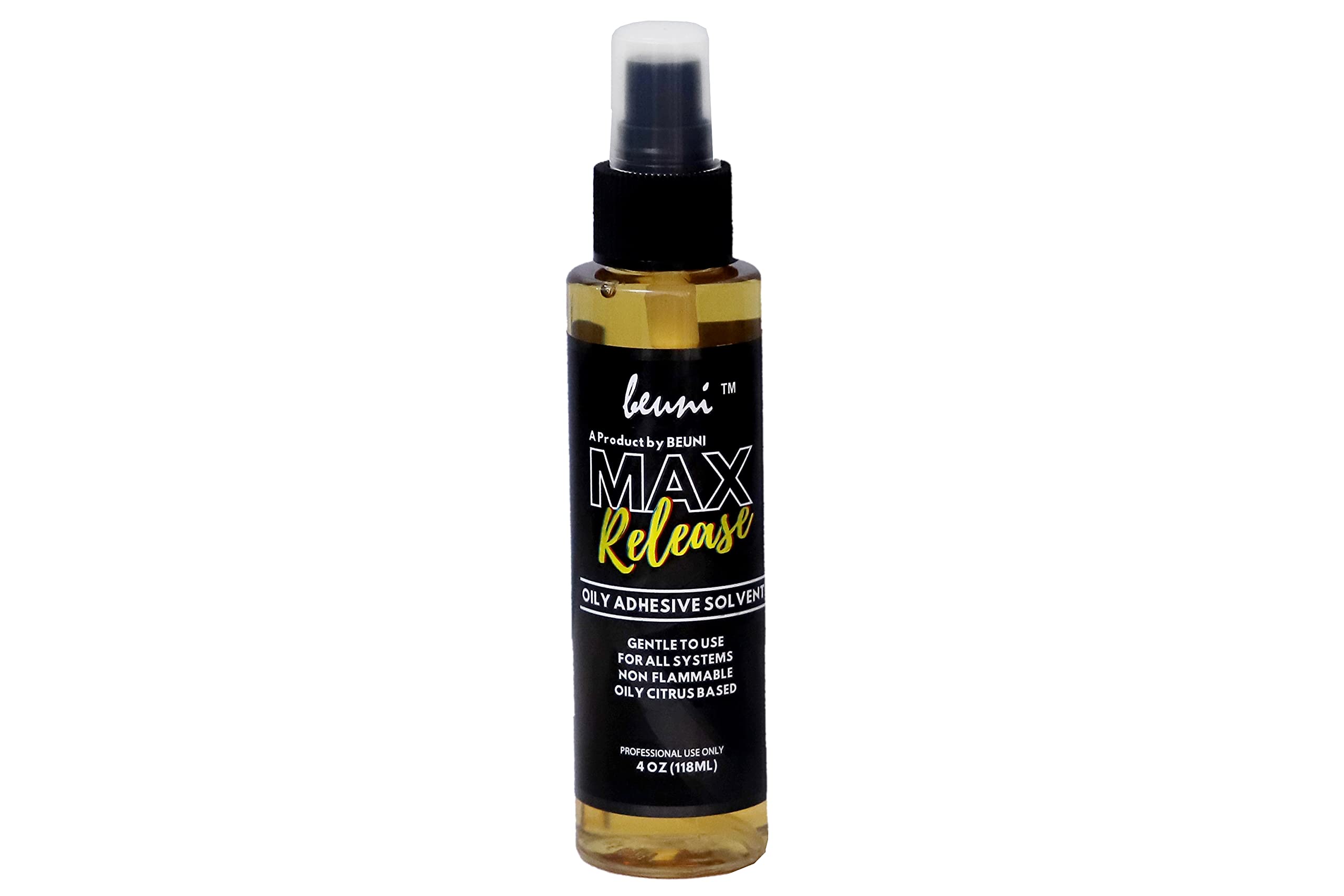 BeuniBeuni Max Release C22 Wig Glue Remover Spray/Wig Glue| Adhesive Remover For Hair Patch & Wigs | Fast-Acting | Citrus Flavour | Skin Friendly With No Side Effect (Pack of 1, 118ml)