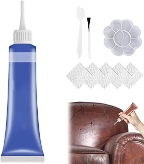 Gel de reparación de cuero avanzado 2025, kit de reparación profesional de cuero para asiento de automóvil, kit de reparación de cuero multifuncional para sofá, chaqueta, muebles y más (azul)