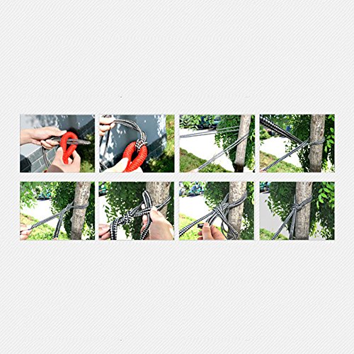 Portable Camping Hammock Nylon Mesh Rope Hanging Bed Outdoor Garden Hanging Mesh Net Sleeping Bed Chair Swing For Hiking Camping Travel Sports Beach Yard Relaxing (Red) #TOP4