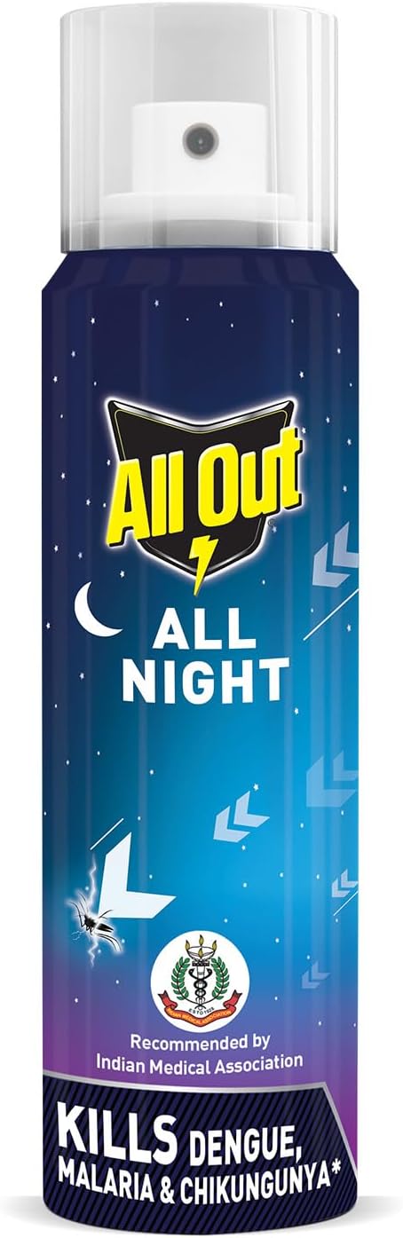 All Night Mosquito And Fly Spray (30Ml, Blue), Pack Of 1