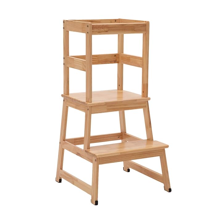 Buy DuDuEase Kitchen Step Stool for Kids and Toddlers with Safety Rail