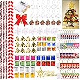 🌲🌲【Mehrfarbige Ornamente】Das Weihnachtsset enthält verschiedene Arten von Ornamenten: Schneemänner, Weihnachtsmann, Glocken, Linienlichter, Geschenkboxen, Tannenzapfen, Schneebälle, Schneeflocken, Bänder, Baumkronen, Frohe Weihnachten.