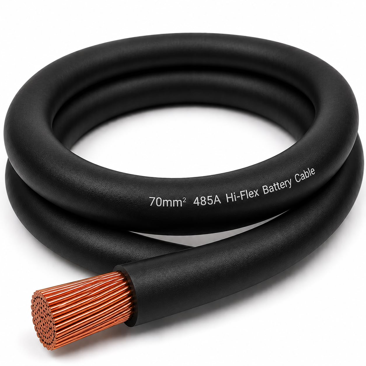 MKGT® - Cable flexible de PVC para batería, arranque y soldadura, color rojo y negro, 110/170/345 A, 16 mm, 25 mm, 35 mm (70 mm² negro, 1 metro)