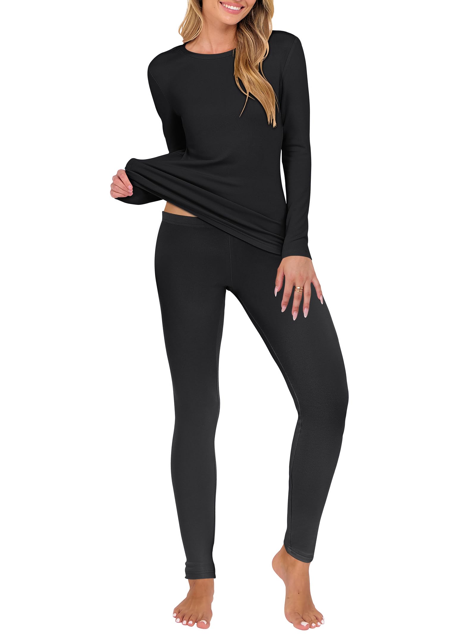 ANRABESS Thermal Underwear for Women Long Johns Base Layer Sets