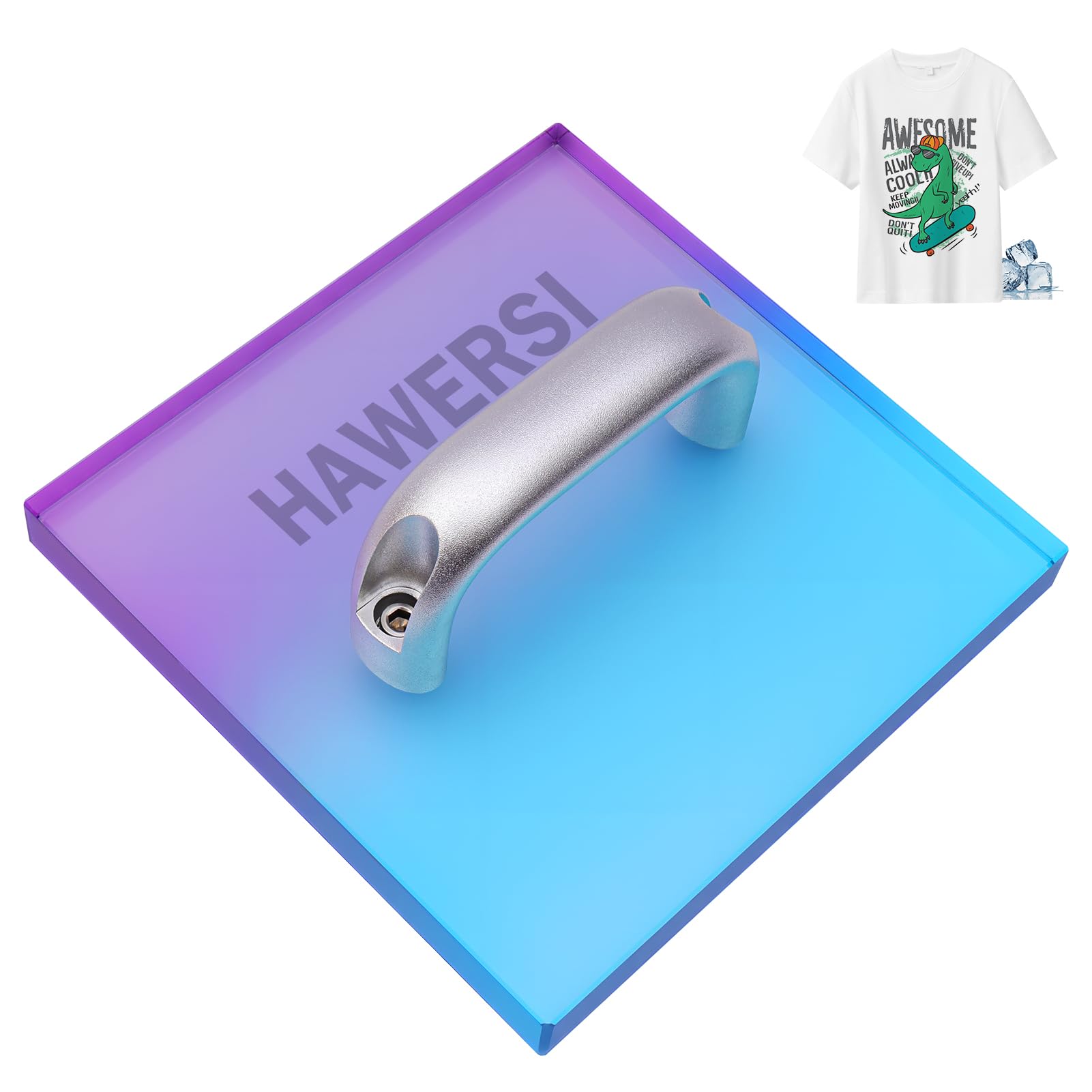 HTV Koelblok Met Handvat – 11,8 X 11,8 Cm, Acryl/aluminium – Voor Hittepers, Sublimatie En DTF