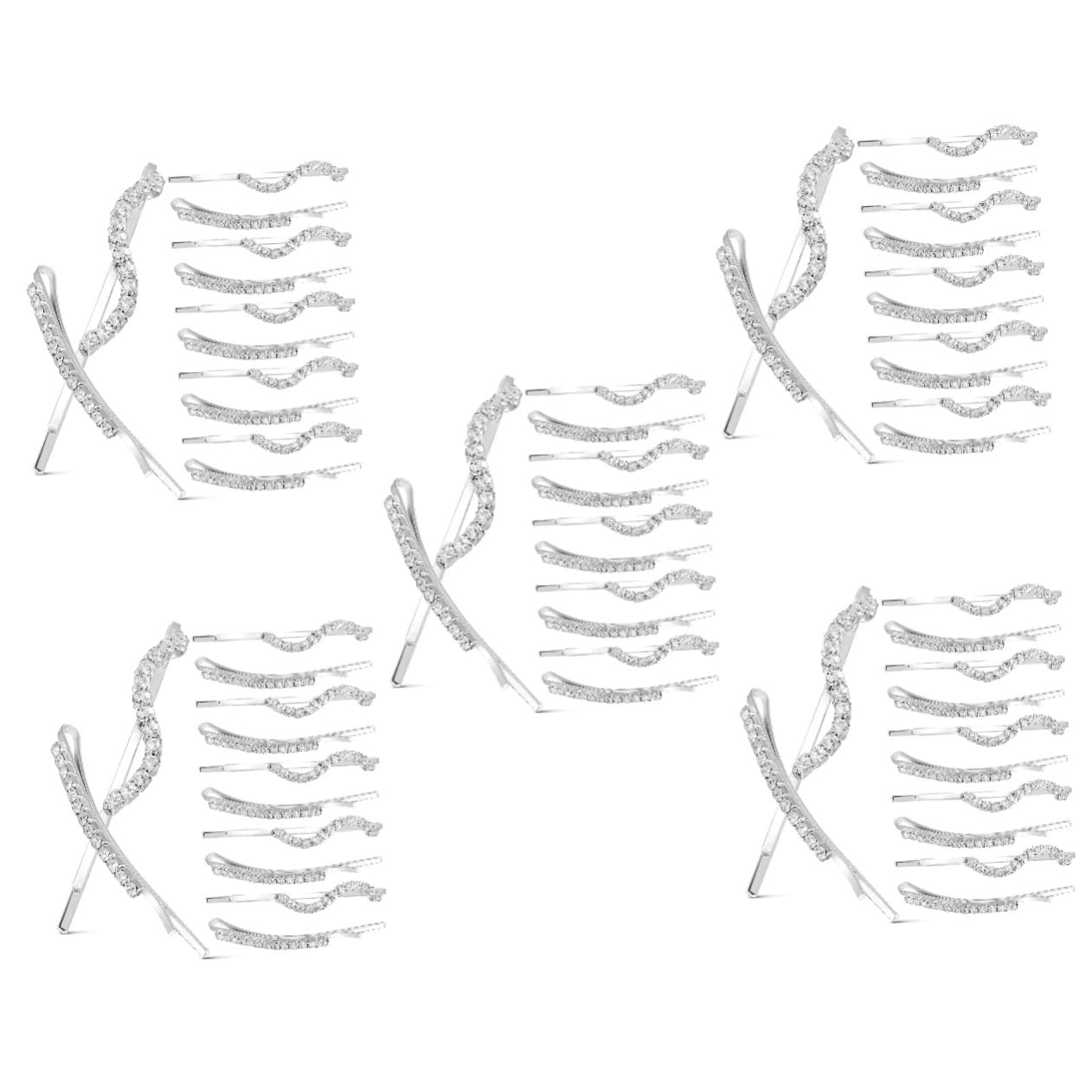 Housoutil 60stücke Strass Haarklammern Metall Haarclips Mit Funkelnden Rhinestones Haarnadeln Für Hochzeiten Und Besondere Anlässe Silberne Bobby Pins Für Damen Und Mädchen