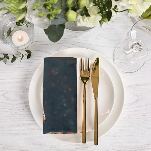 Miniatura 2 de Cloth Napkins Set of 6 Tropical Flamingo 20x20 Inch Cloth Napkins Cute Flamingo Washable Reusable Kitchen Dinner Napkins Table Decor for Wedding,