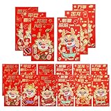 COHEALI 30 Stück Chinesisches Frühlingsfest Rotes Paket Rote Umschläge Für Das Neue Jahr Chinesische Neujahrsumschläge 2024 Papier Traditionelles Fest Feierbedarf