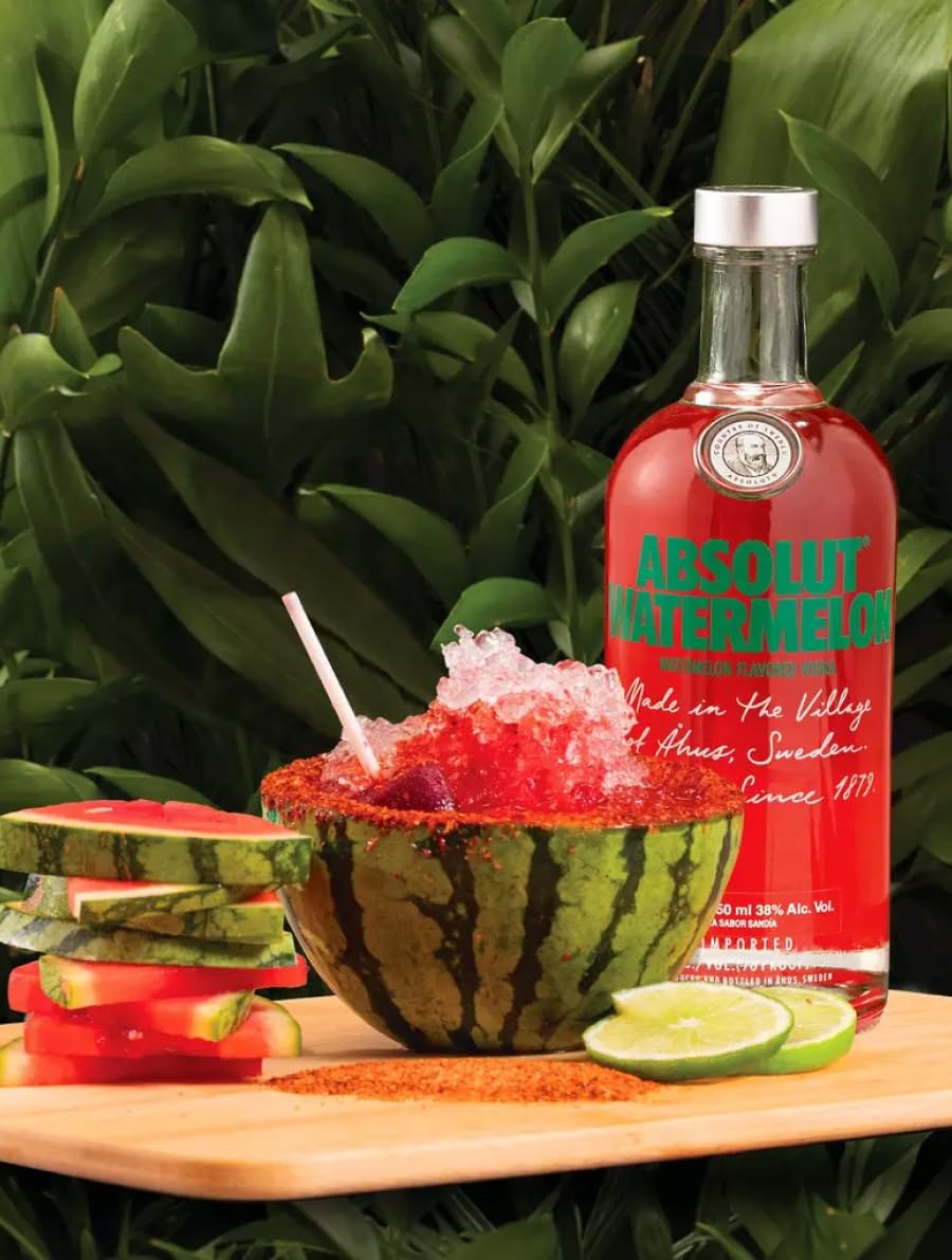 Absolut Vodka Watermelon, Vodka con sabor a sandía, alcohol, 38%, 1 L