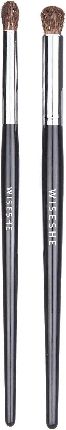 Pro Eyeshadow Crease Blending Brushes (Set Of Two With Case) Natural Pony Hair