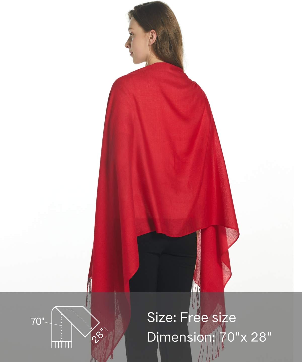 EURKEA Women's Scarf Pashmina Silky Soft Shawls Wraps Stole for Evening, Wedding and Gift - Image 3