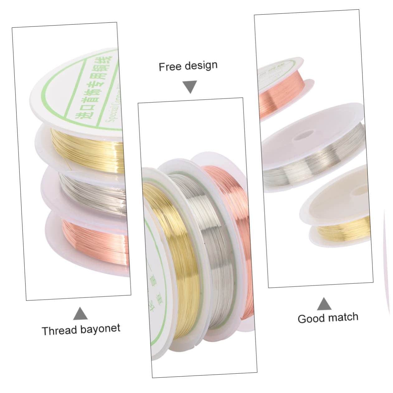 Healvian 3rouleaux Bandes De Décoration Pour Manucure Lignes Art Pour or Et Rose