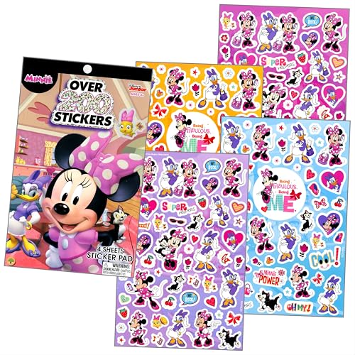 Image of Bendon Minnie Mouse Coloring Book Stickers Set with Coloring Book and Minnie Stickers, Reward Sticker Set, and More