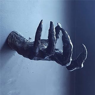 zey Witch's Hand Wall Hanging Statues,Aesthetic Art Sculpture, Halloween Prop Resin Retro Home Ornaments Demon Wall Decor Wall Decoration Jewelry Display Rack for Living Hanging Sculpture
