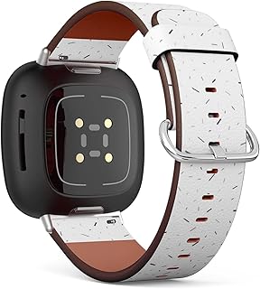 CJBROES Replacement Leather Watch Band, Compatible with Fitbit Versa 3 and Fitbit Sense of Wristband Bracelet Accessory - Dark Purple Cover