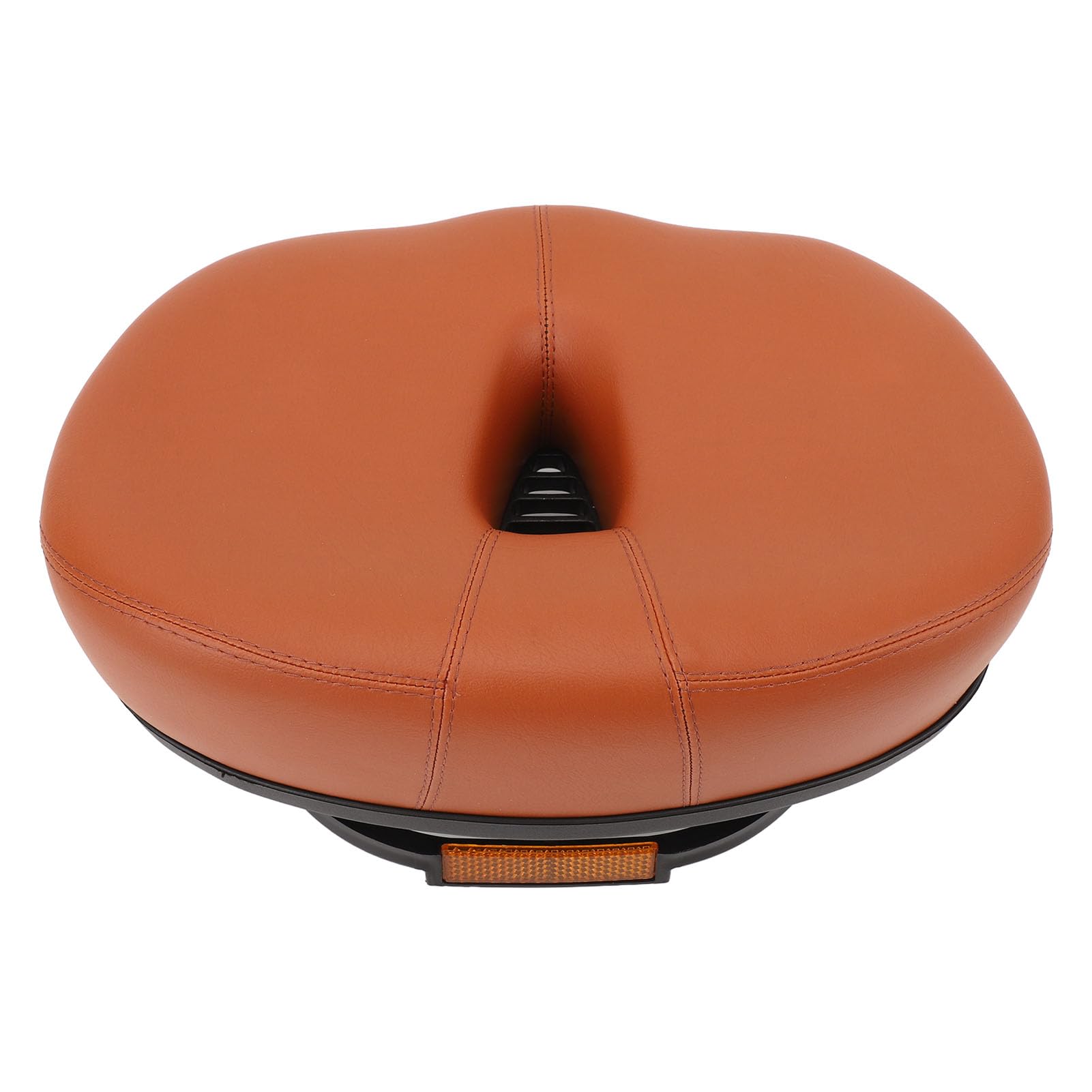ZASCHMOY Noseless Bike - Wide Saddle Replacement with Thickened Hollow Design for Breathable, Shock-Absorbing Comfort - Ideal City & Mountain Bike Cushion for Men & Women Brown (Brown)
