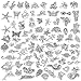 Produktbild 100 Stücke Tier Charms Anhänger Ohrringe Antik Set für Schmuck Selber Machen Ohrringe Selber Machen und Charm Armband