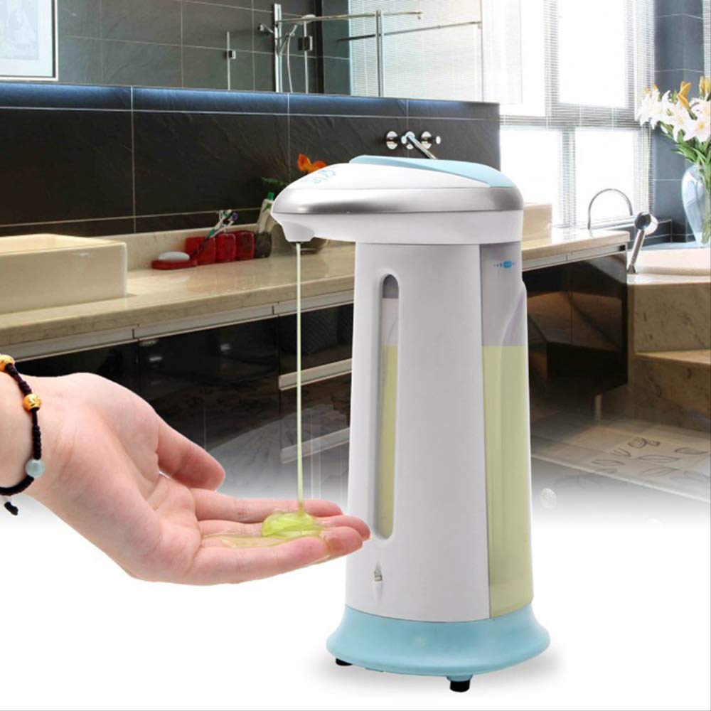 Automatyczny dozownik mydła w płynie 400 ml bezdotykowy dozownik środka dezynfekującego zintegrowany inteligentny czujnik mydła na podczerwień kuchnia narzędzia łazienkowe biały