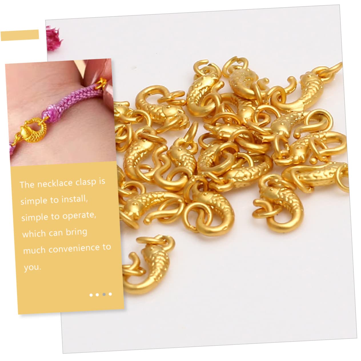 SHINEOFI 20pezzi Chiusure Per Collane e Braccialetti Da Chiusura Unica e Versatile Per Creazioni Di Gioielli Fai Da Te Superficie Liscia e Lavorazione Fine