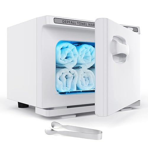 Calentador de toallas calientes pequeño, gabinete de toallas calientes de 8 litros, 2 en 1, calentadores de toallas personales para tratamientos