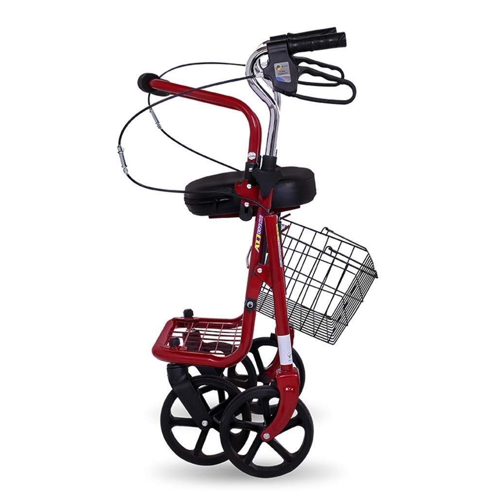 Chodzik Rollator z siedziskiem dla osób starszych - aluminiowy chodzik składany, mobilność z regulacją wysokości chodzik dla starszych chodzików Interesting