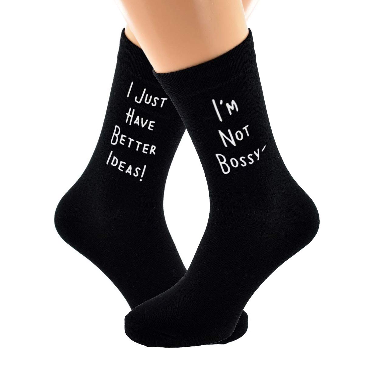 I'm Not Bossy I Just Have Better Ideas Design Socks Mens Size UK 5-12 (Black)