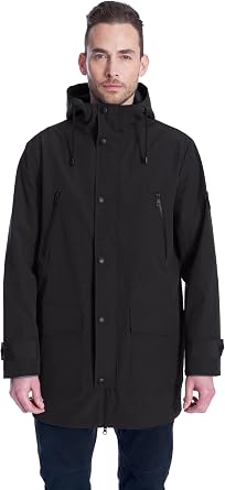 ALPINE NORTH Banks Mens Drawstring Raincoat - Lightweight, DWR Water Repellent, Windproof, Rain Jacket with Hood