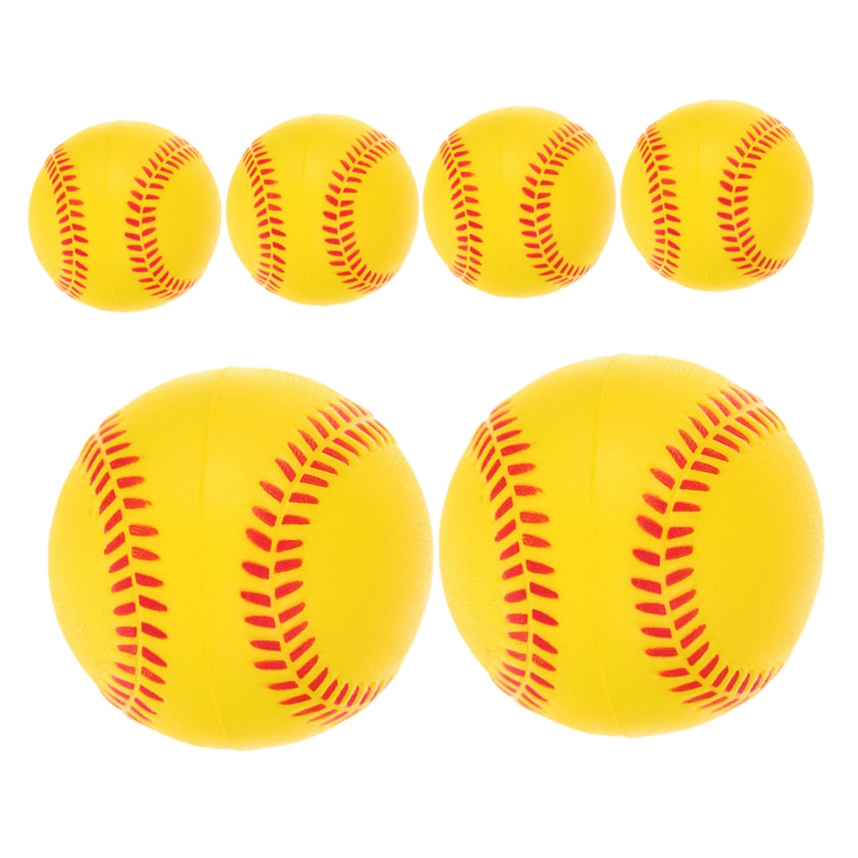 HANABASS 6pcs Soft Foam Baseballs for Indoor Practice Safe Training Balls for Boy Girl for Beginners and Skill Development Lightweight Pu Sponge Design for Fun Play