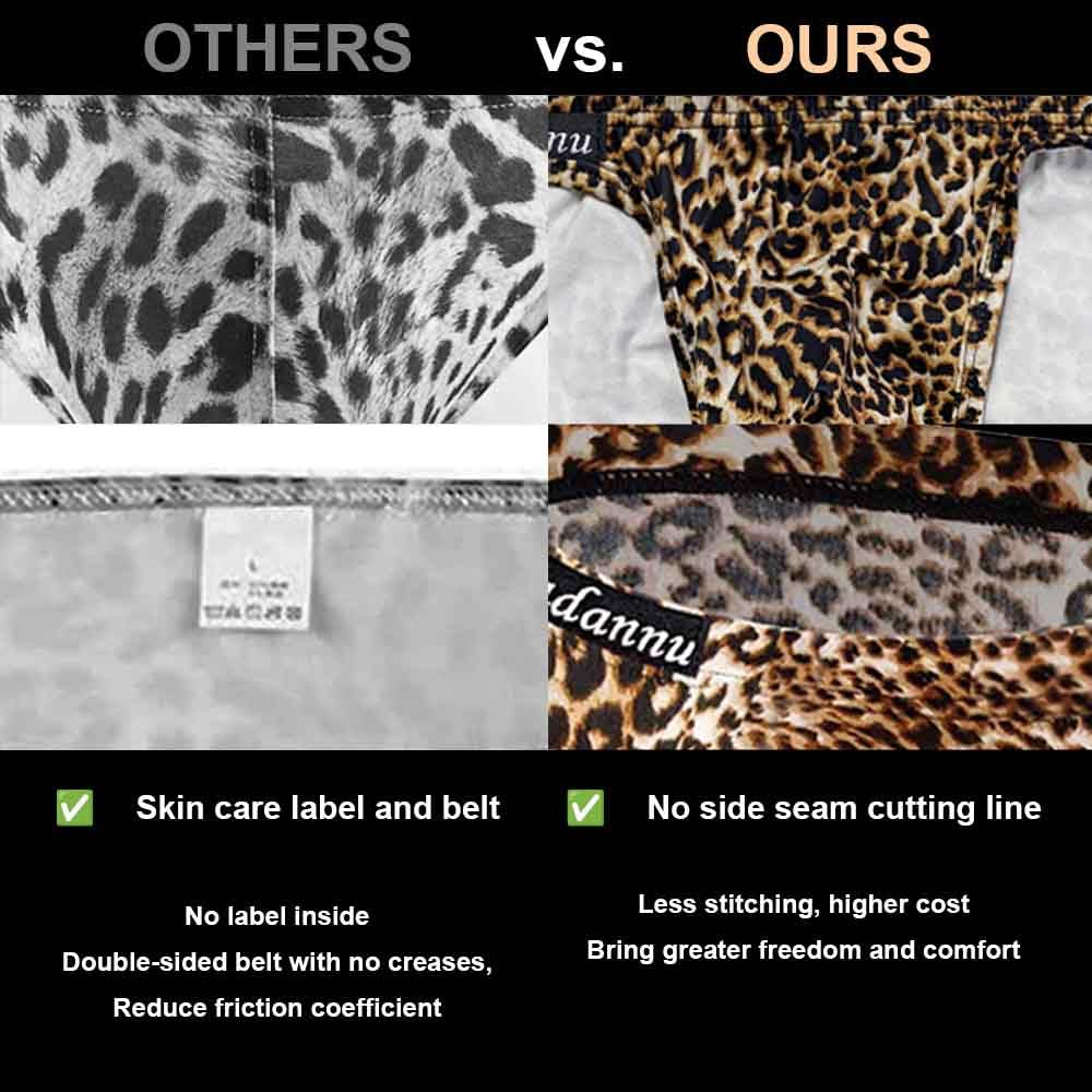 MissSec Slip Uomo Stampa Leopardata Intimo Mutande