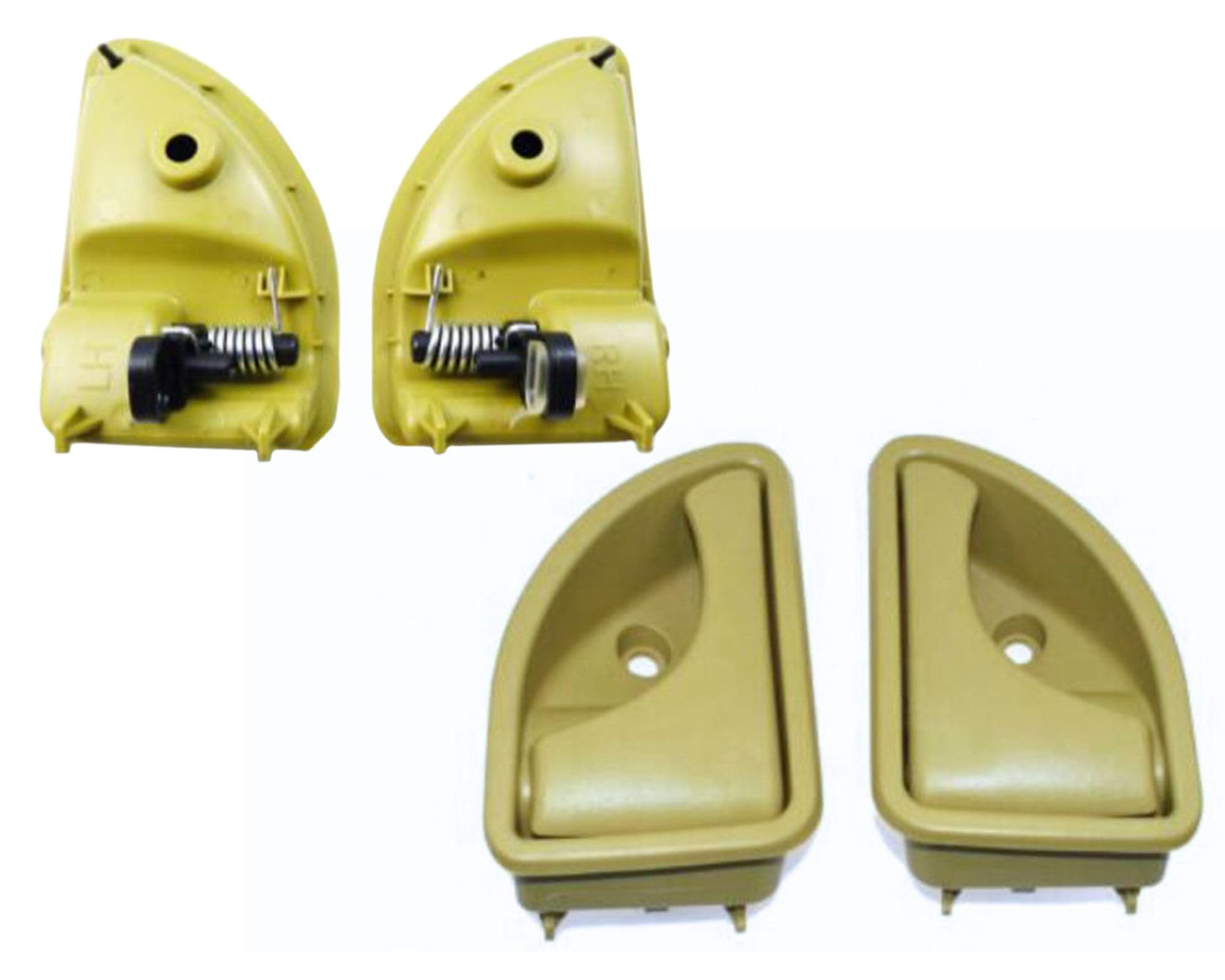 Ugozen Poignée de Porte Avant Gauche et Droite, Clanche de Portière pour RENAULT TWINGO (1993-2007) / KANGOO (1998-2010) (JAUNE/VERT) ✯Marque FRANÇAISE ✯