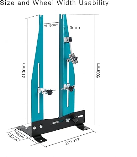 Miniatura 2 de Mimoke Soporte de rueda de bicicleta para ruedas de 16 a 29 pulgadas [ancho 90MM-150MM] Soporte de calibración Llantas de mantenimiento de ruedas