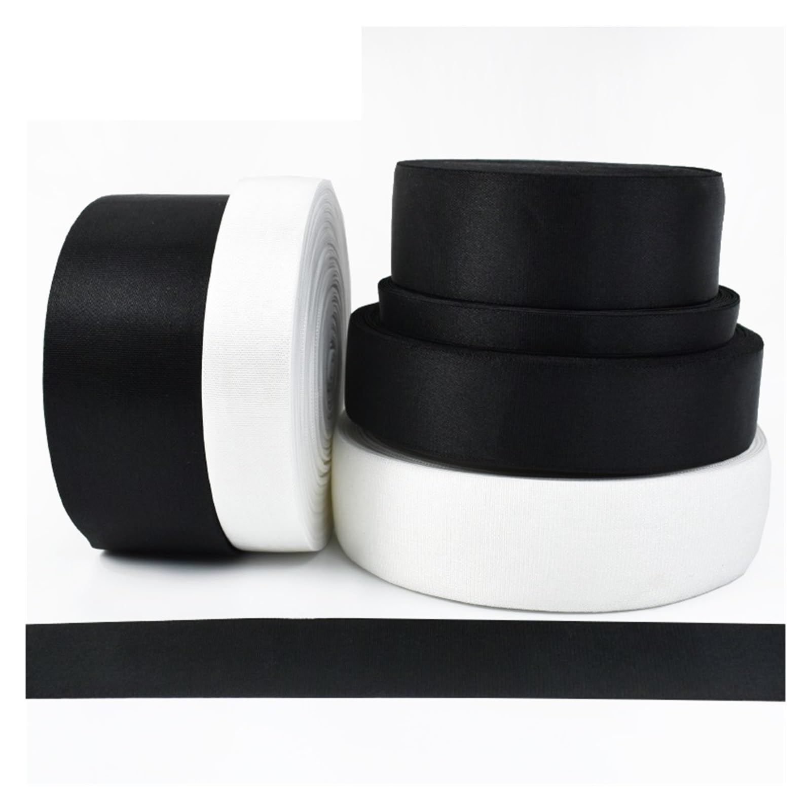 5/10M 10-50mm nylonowe opaski elastyczne pasek do bielizny rozciągliwa gumka do paska gumki wstążka DIY ubrania akcesoria do szycia(biały,10Meters,40mm)