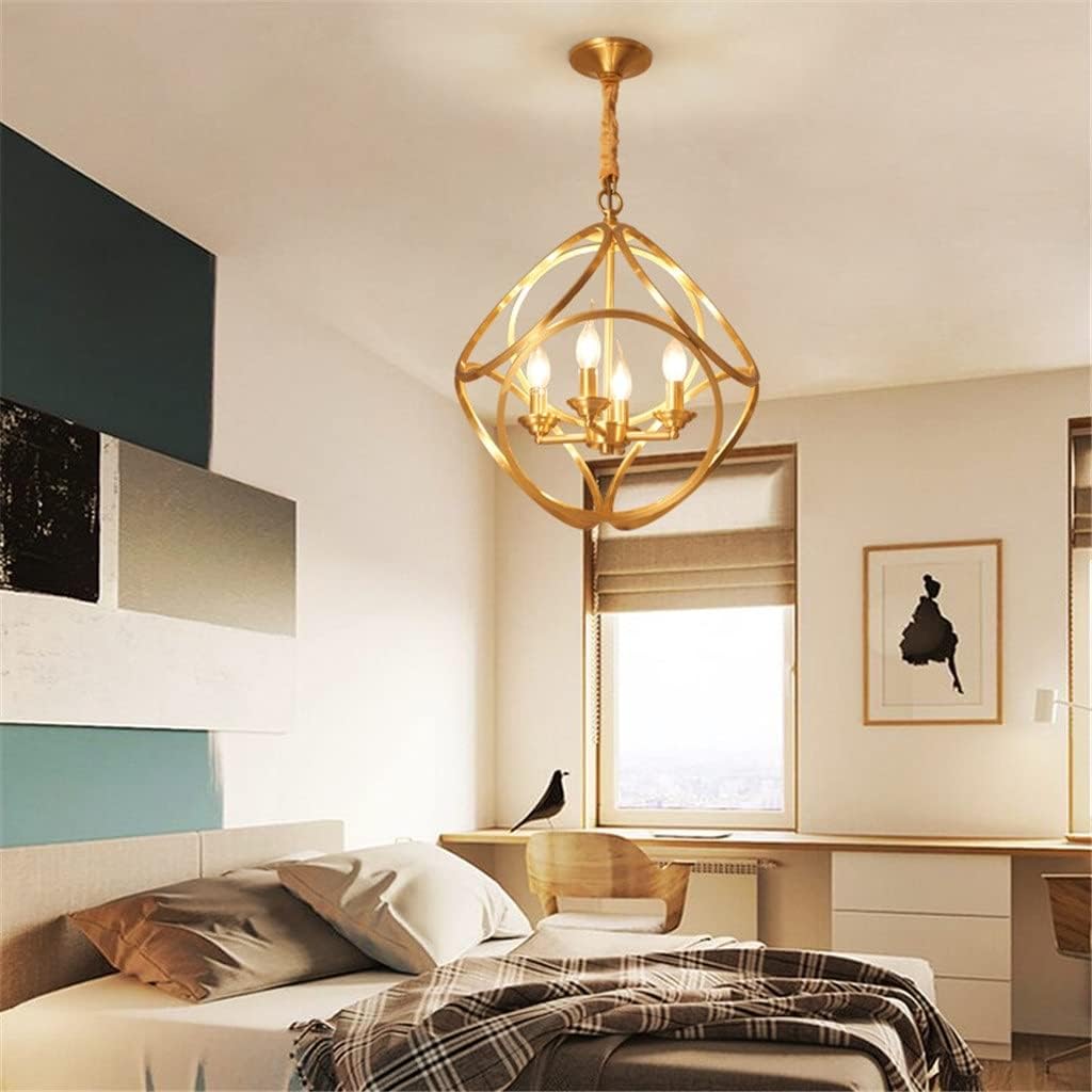 シャンデリア, 田舎のラウンドグローブキャンドルシャンデリアランプゴールドホール玄関バルコニークロークルーム廊下レストランリビングル