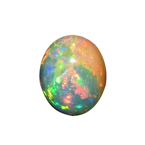 Miniatura 14 de Natural Ultra Fire Ethiopian Opal Oval Cabochon Natural Gemstone, Opal Rock Crystals, DIY-Crafts Jewelry Making Loose Supply, Chakra Healing Energy