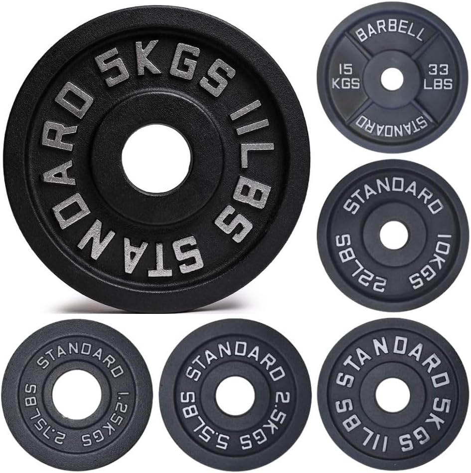 NORTHERN Olympic 2” Cast Iron Weight Plates Disc Pair, Strength Training, Cross Fitness, Deadlifts, Weightlifting, Bodybuilding Iron Plates for Home & Commercial Gym 1.25, 2.5, 5, 10,15, 20, 25Kg Pair