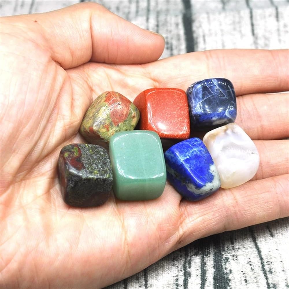 Adornos de cristal 7 unids/set piedras naturales Chakra cristales curativos tratamiento de meditación Reiki cuarzo Mineral colección de piedras preciosas bolsa de regalo hermoso cristal