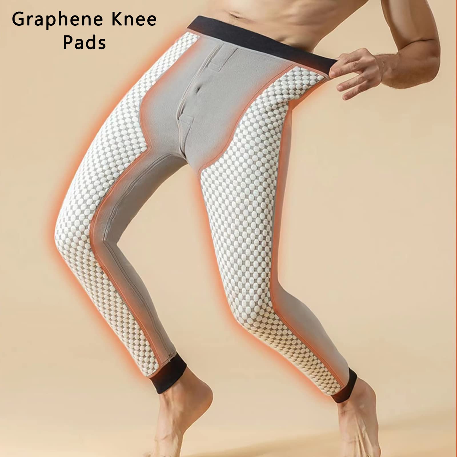 Długie Johns Spodnie termiczne Męskie Ciepłe Baselayer Miękka Gruba Bielizna Spodnie Legginsy Spodnie