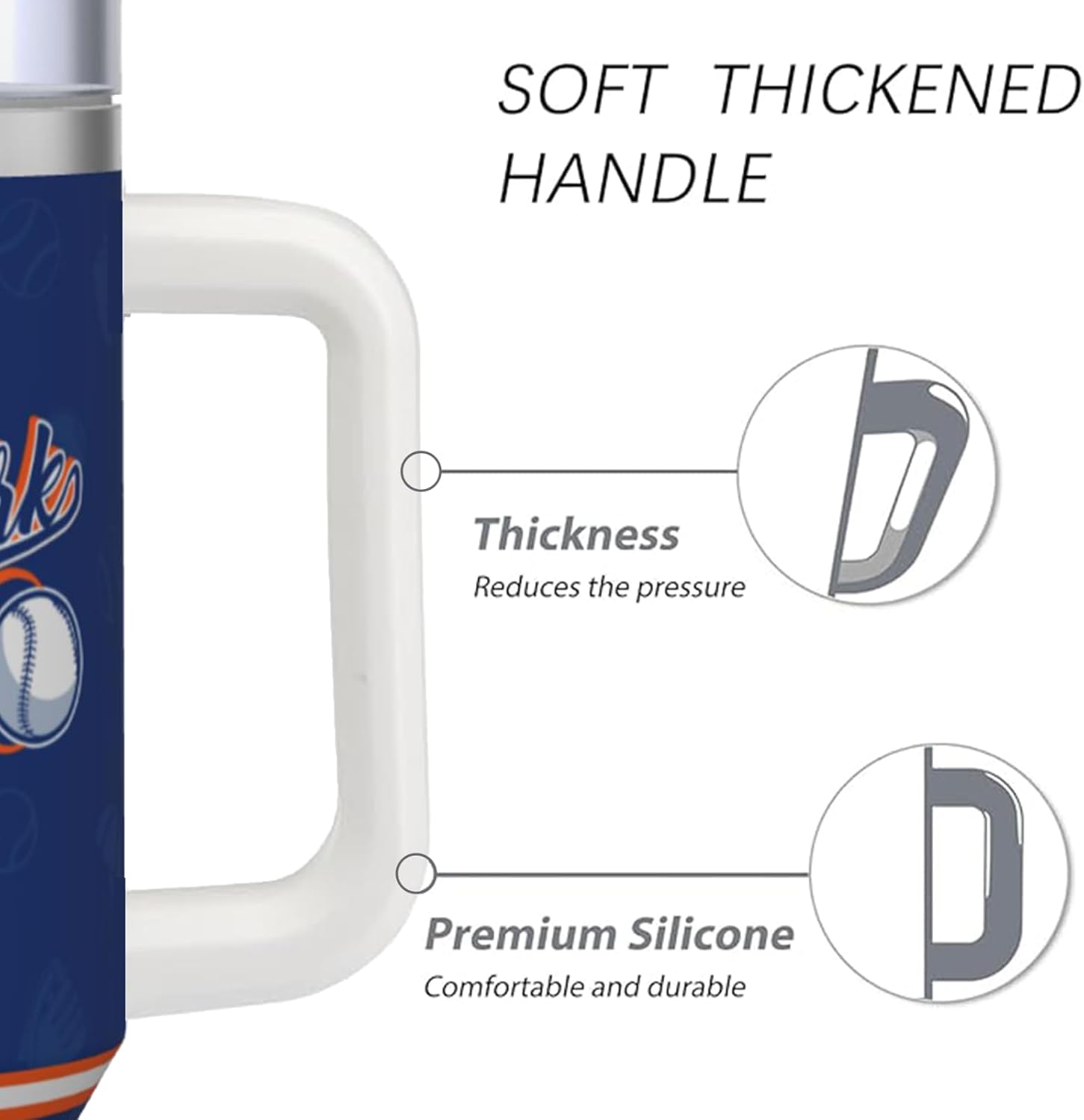 New-York 30 oz Tumbler with Handle and Straw,Car cup,Coffee Mug,100% Leakproof Insulated Tumbler with Lid and Straw,Made of Stainless Steel,Cup Holder Friendly Base,Classic Collection Gifts for Fans - Image 4