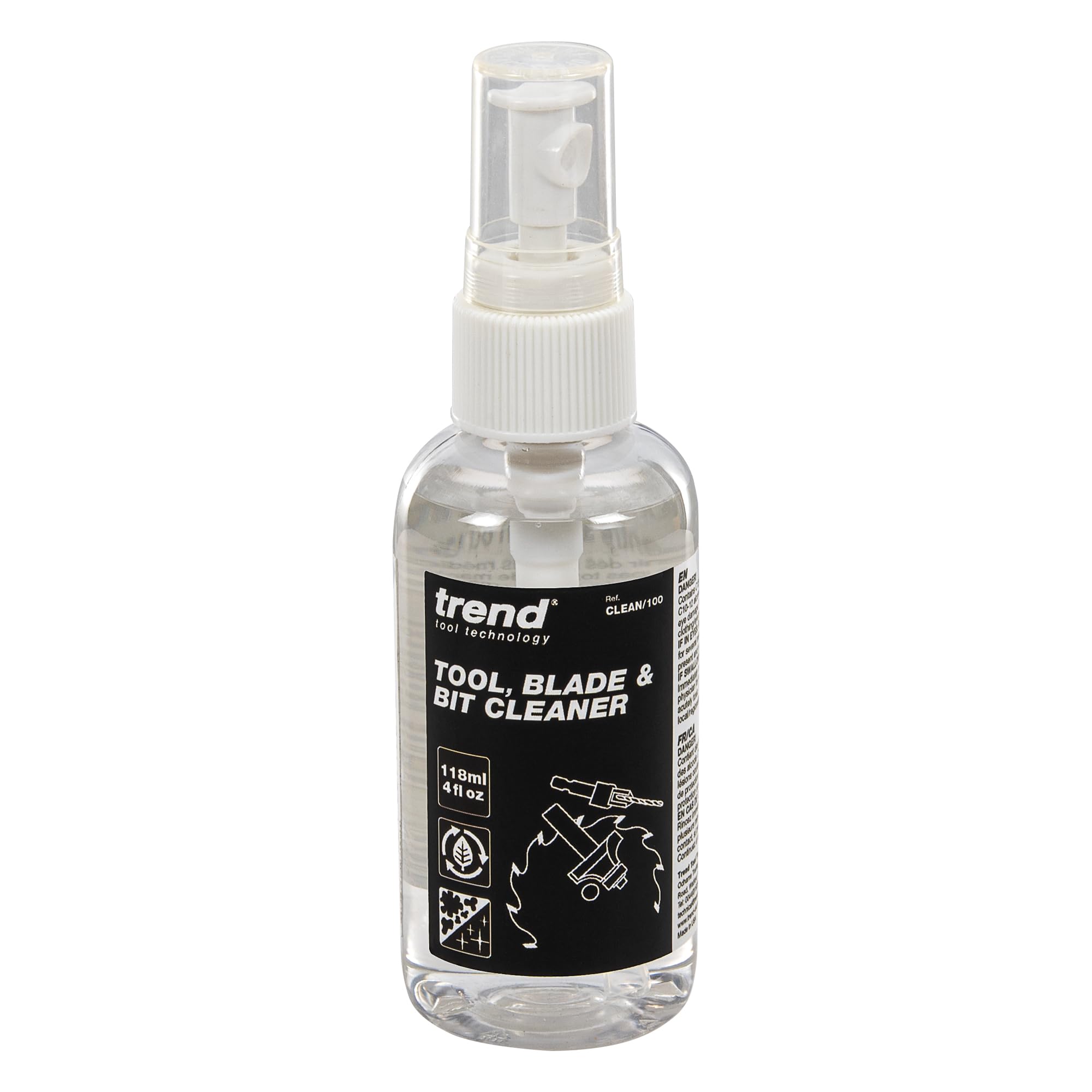 Trend Tool, Blade & Bit Cleaner, 118ml, Resin, Pitch & Rust Remover, Safe Non-Toxic Formula for Workshop Tools CLEAN/100
