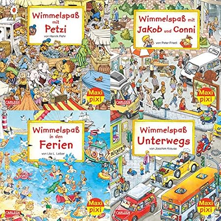 Maxi-Pixi-4er-Set 43: 4 x Wimmelspaß