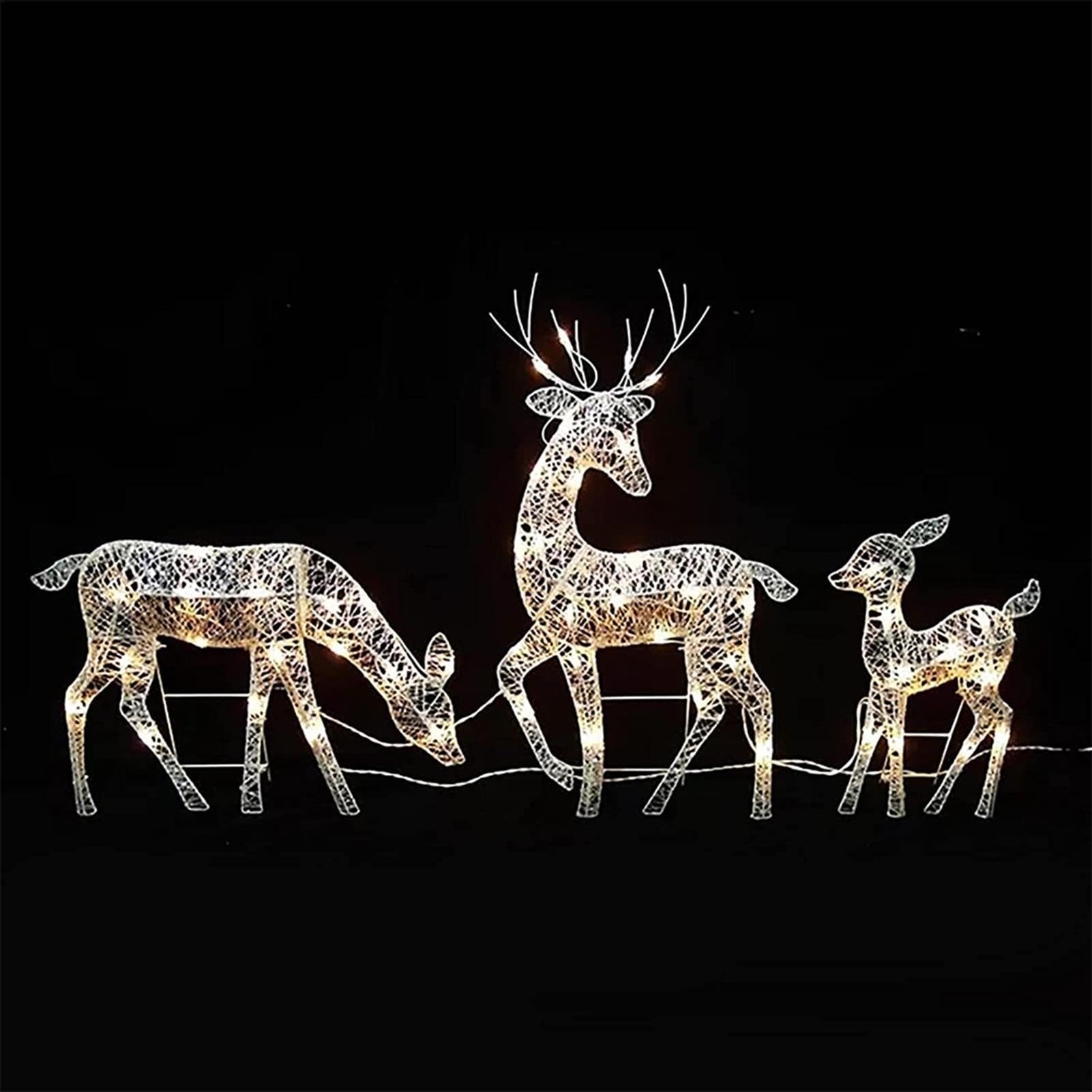 Renne Illuminate Da Giardino, Cervi Natalizi, Renna Di Natale Luminosa Sagoma, Decorazioni Per Esterni Con Renne, Vacanze Resistenti Alle Intemperie, Per Uso In Interni Ed Esterni