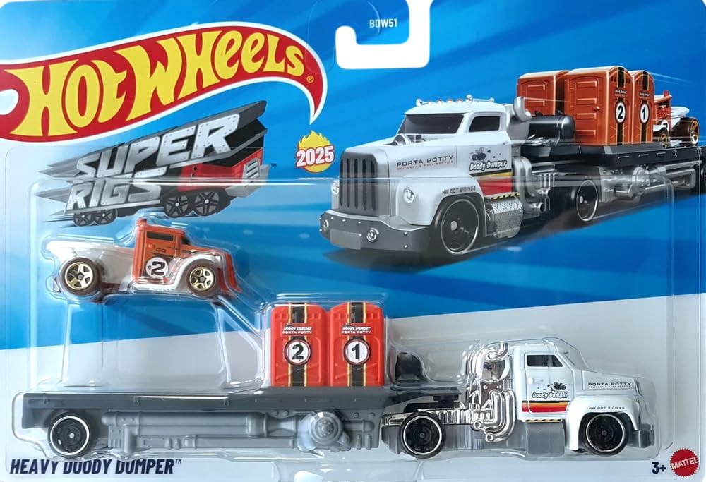 Caminhão Miniatura Hot Wheels Super Rigs Heavy Doody Dumper